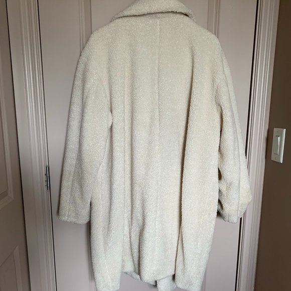 Lucky Brand Double Breasted Faux Teddy Fur Coat 2X - Picture 10 of 12